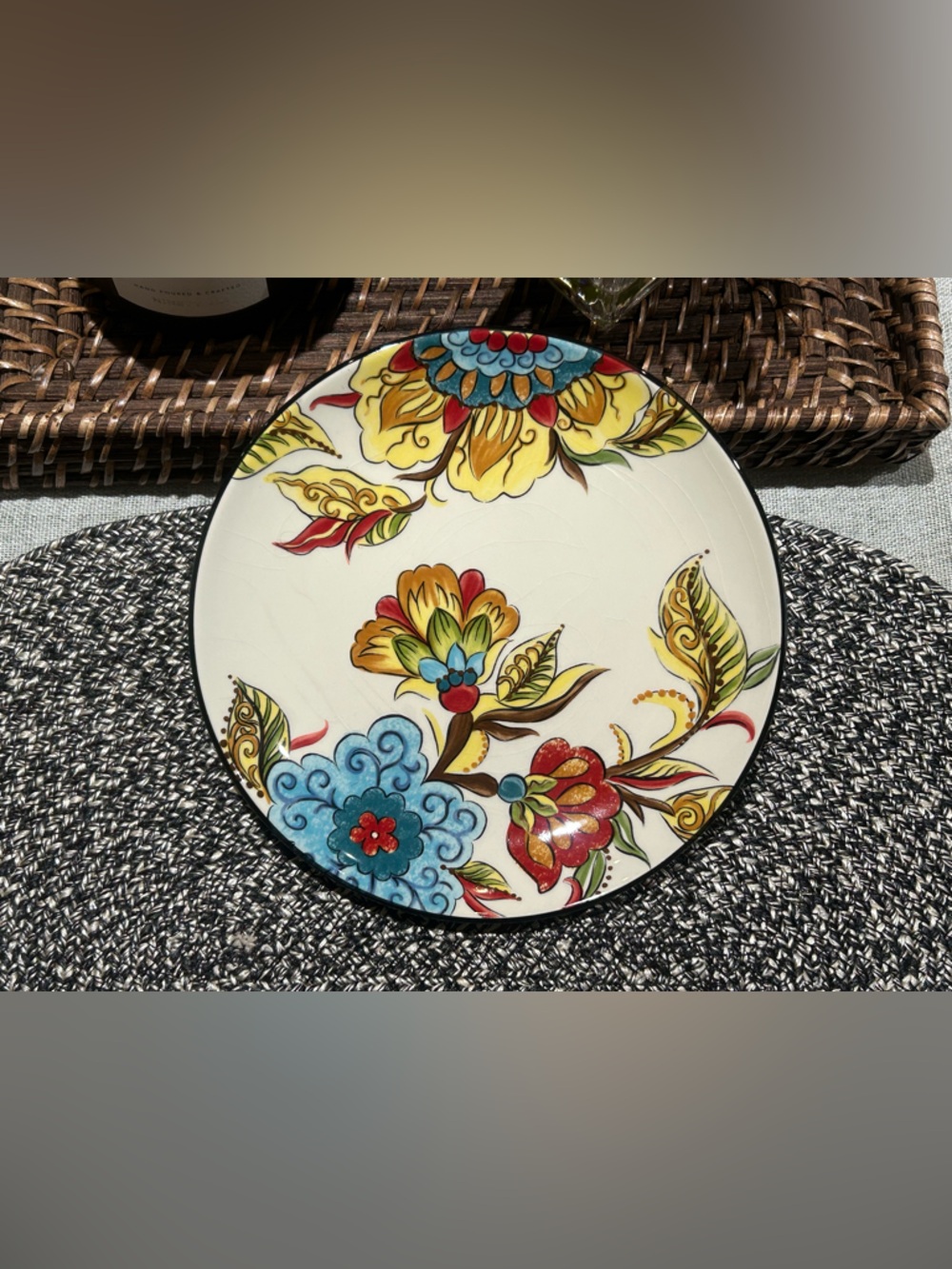 Tabletops Unlimited Caprice Dessert Plate Floral España Lifestyle Handcrafted